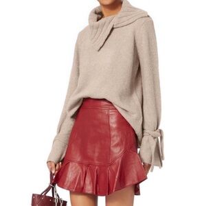 Brochu Walker Agna tie sleeve open back sweater